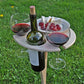 Outdoor Wooden Foldable Round Wine Table
