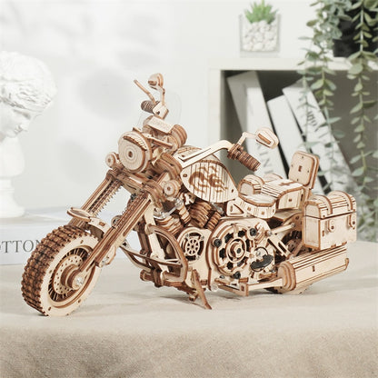 Cruiser Motorcycle 3D Wooden Puzzle Model Building Kits