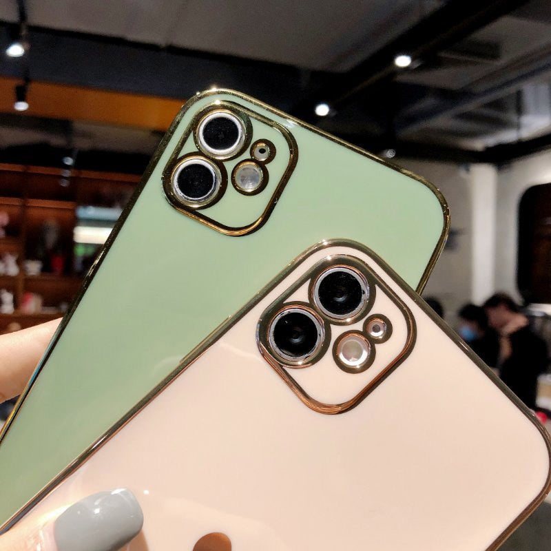 Electroplated Shockproof Protective Cover iPhone Case With Heart