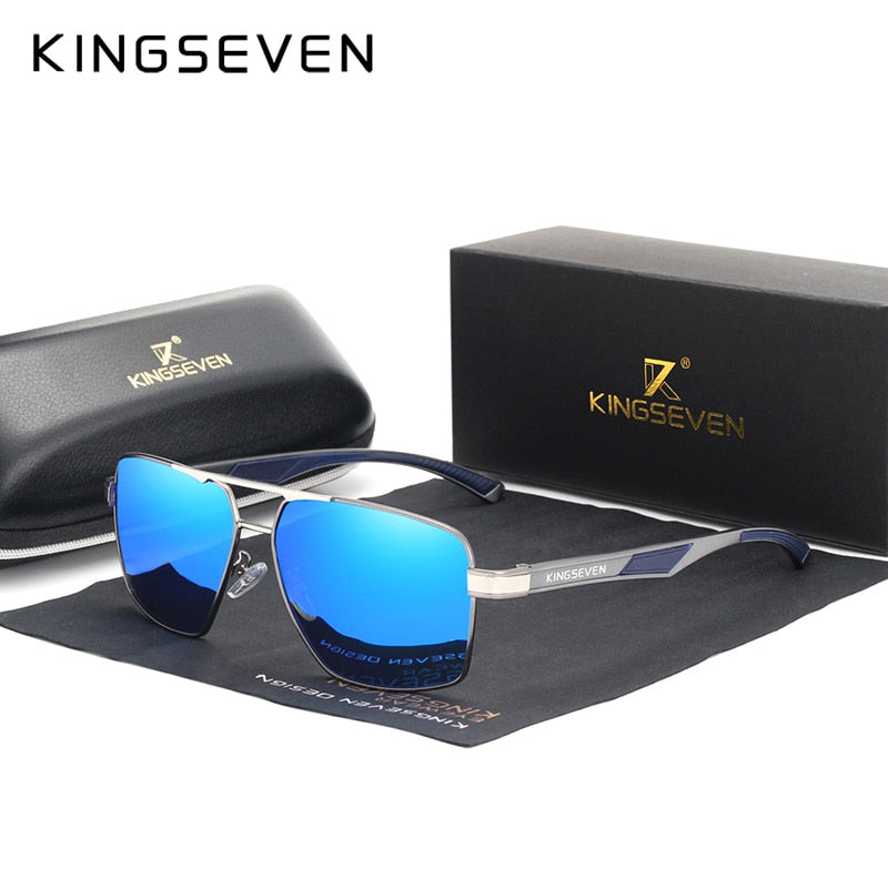 KINGSEVEN Aluminum Men's Photochromic Polarized Sunglasses - Brand Design Temples | Coating Mirror Glasses