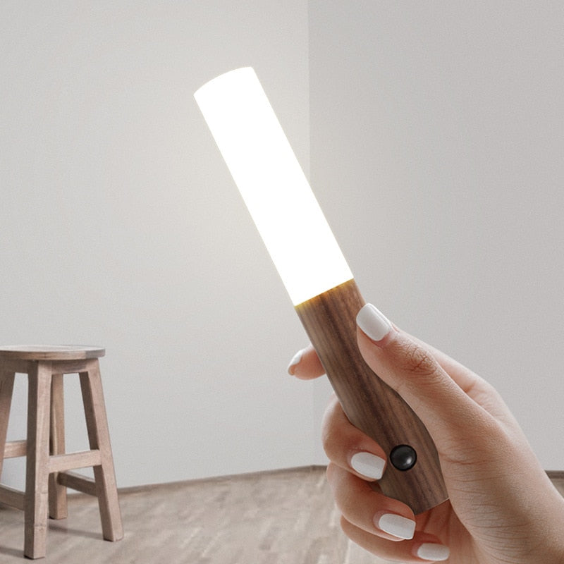 Creative Intelligent Wooden Motion Sensor Night Light