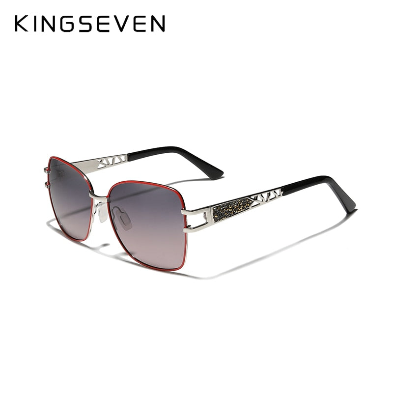 KINGSEVEN Elegant Design Fashion High Quality Stainless Steel Polarized UV400 Women Sunglasses