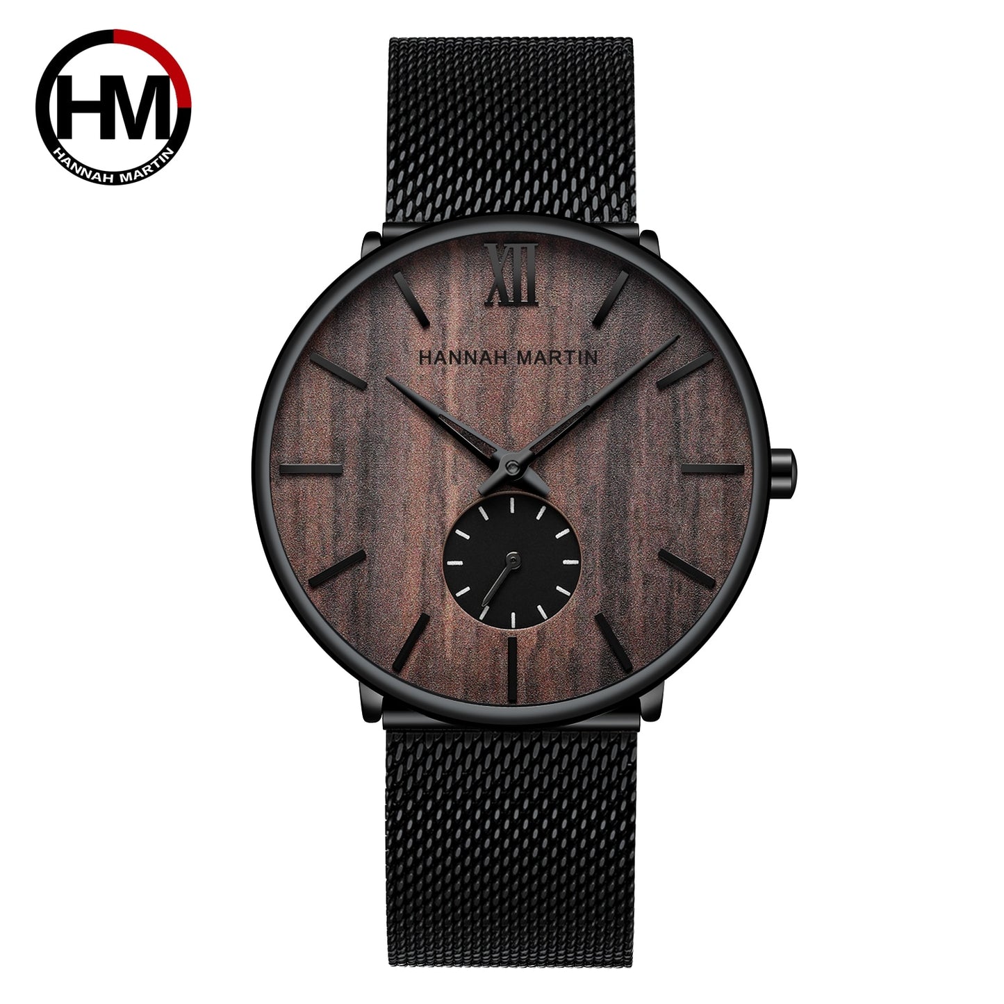 Black Minimalism Design Stainless Steel Mesh Band For Men