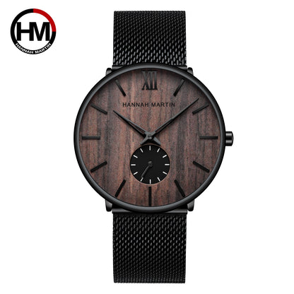 Black Minimalism Design Stainless Steel Mesh Band For Men