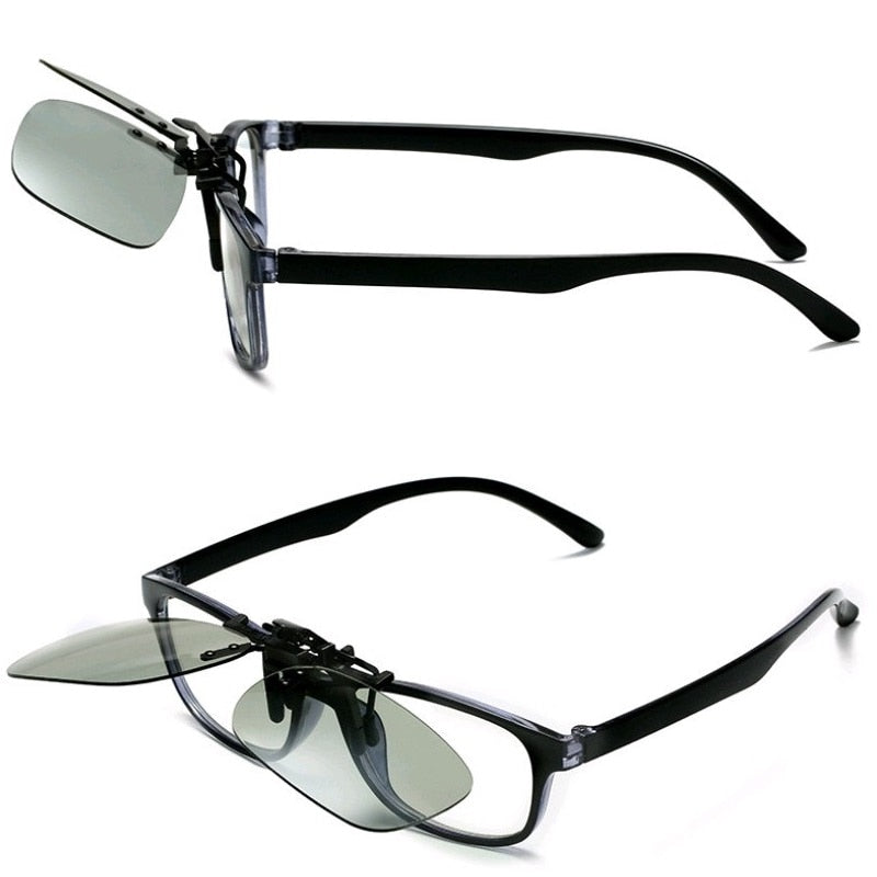 Photochromic Polarized Clip On Sunglasses Lens For Men And Women UV400 Blocking