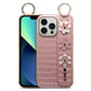 Fashion Leather With Ring Wrist Band Holder Cover For iPhone 13/12