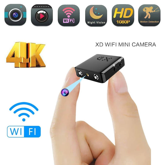 4K Full HD 1080P Mini IP Cam - WiFi | Night Vision | IR-CUT  | Motion Detection