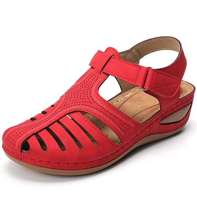 Summer Vintage Soft PU Leather Anti-Slip Sandals