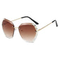 Vintage Blinky Fashion Oversized Rimless Sunglasses For Women