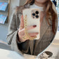 Luxury Plating Glossy Metal Coin Bracelet Chain Soft Case For iPhone