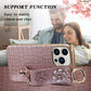 Fashion Leather With Ring Wrist Band Holder Cover For iPhone 13/12