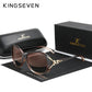KINGSEVEN Retro Big Frame Luxury HD Polarized Sunglasses For Women