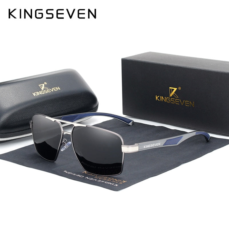 KINGSEVEN Aluminum Men's Photochromic Polarized Sunglasses - Brand Design Temples | Coating Mirror Glasses