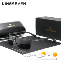 KINGSEVEN Fashion Photochromic Chameleon Polarized Sunglasses For Men & Women