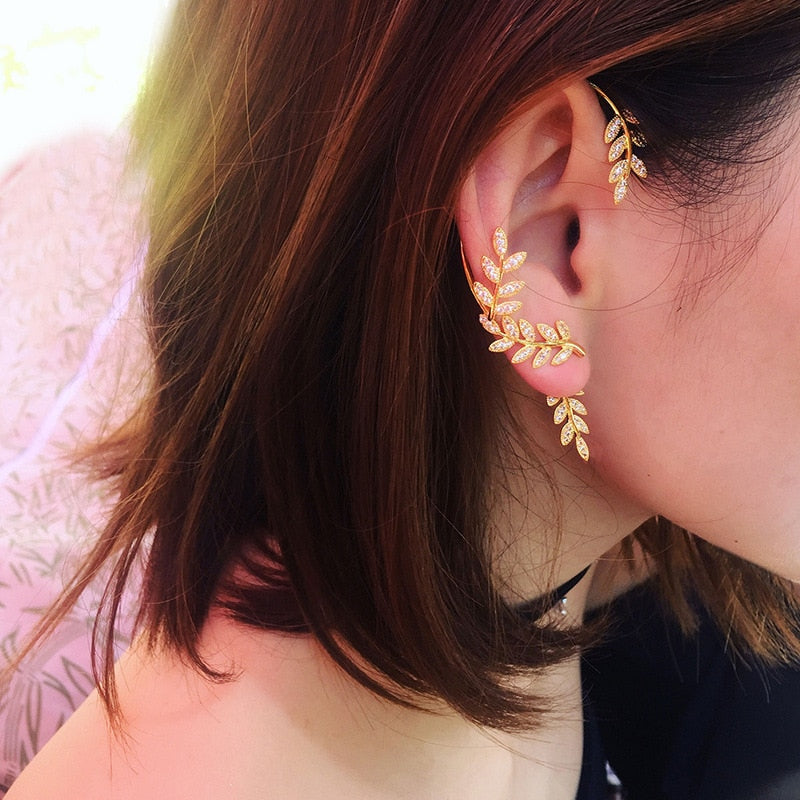 Butterfly and Snowflake Cuff Clip Earrings