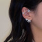 Butterfly and Snowflake Cuff Clip Earrings