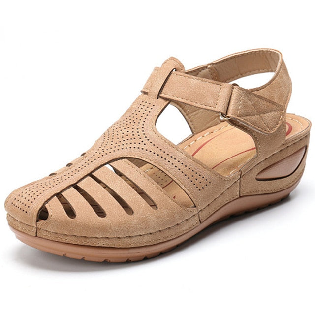 Summer Vintage Soft PU Leather Anti-Slip Sandals