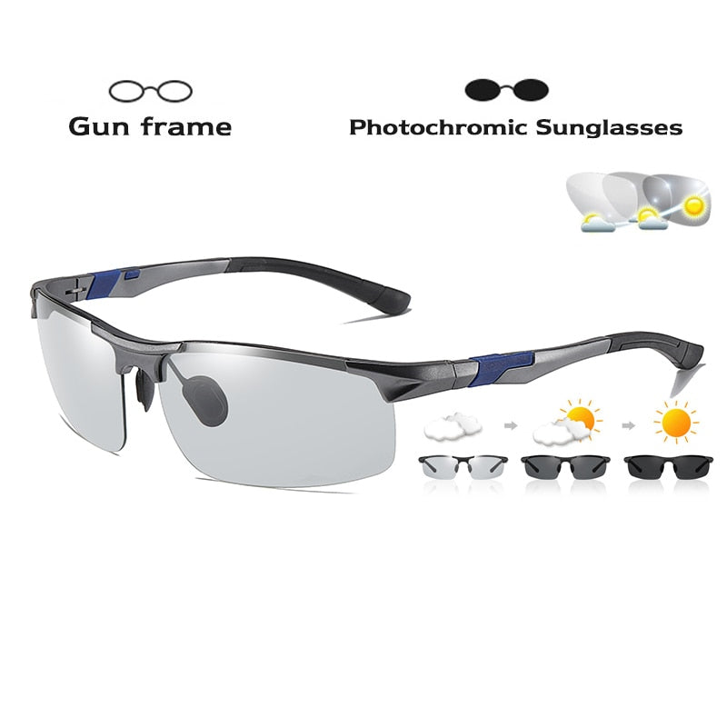 Top Aluminum Magnesium Frame Photochromic Polarized Sunglasses