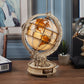 Luminous 3D Wooden Puzzle Globe with LED Light