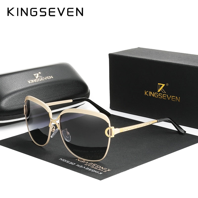 KINGSEVEN  Elegant Gradient Polarized Sunglasses For Women - UV400 Protection