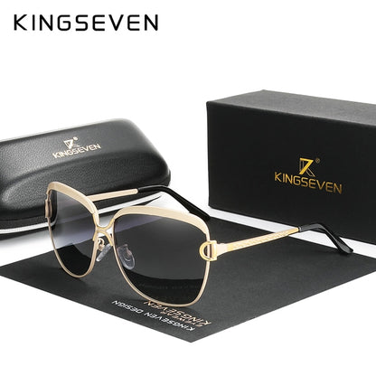 KINGSEVEN  Elegant Gradient Polarized Sunglasses For Women - UV400 Protection