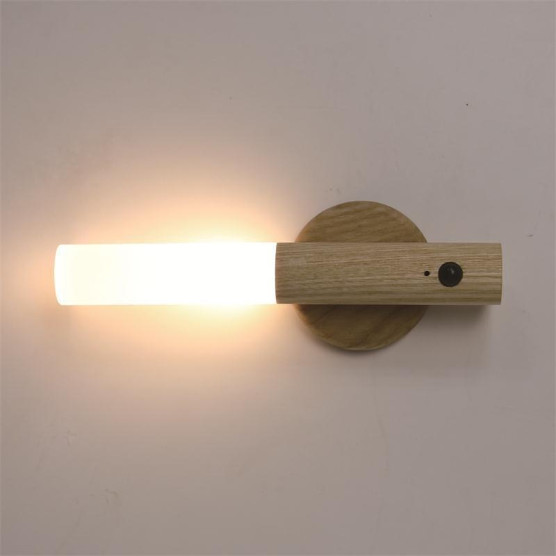 Creative Intelligent Wooden Motion Sensor Night Light