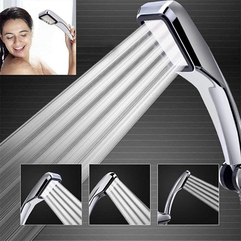 High Pressure Shower Head - With 300 Holes - Saving Water - Spray Bath - Easy Tool Free Installation