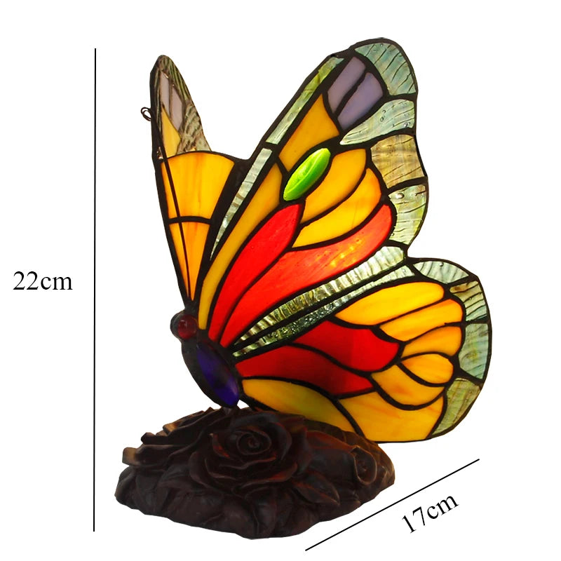 Creative Butterfly Stained Glass Table Lamp