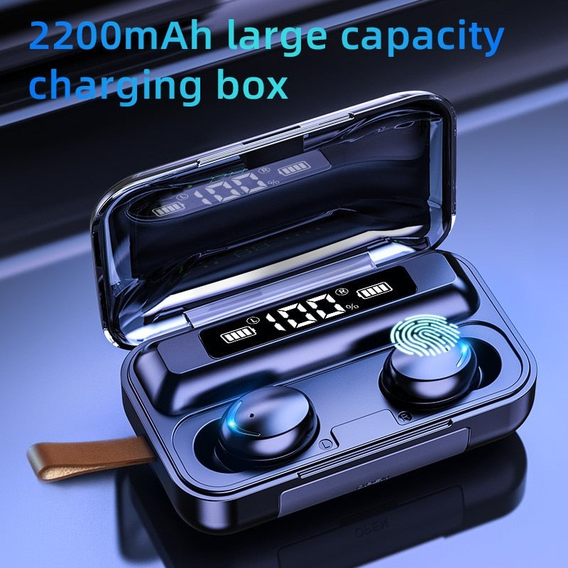 TWS Bluetooth 5.0 Waterproof Earbuds With 2200mAh Charging Box