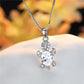 Cute Turtle Blue Purple Oval Zircon Pendant Rainbow Stone  Necklaces