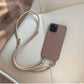INS Crossbody Lanyard Necklace Marble Chain Phone Case For iPhone