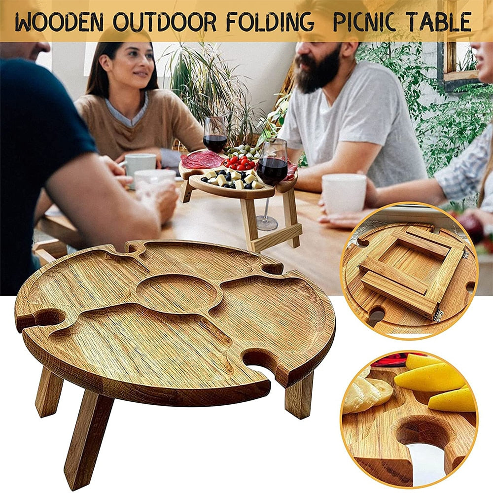 Wooden Foldable Wine Table