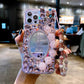 Bling Diamond Bead Chain Mirror Strap Phone Case For iPhone