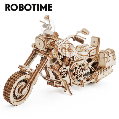 Cruiser Motorcycle 3D Wooden Puzzle Model Building Kits