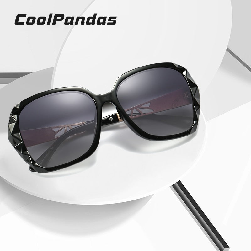 CoolPandas Brand Luxury Design Oversized Fashion Polarized Sunglasses For Women