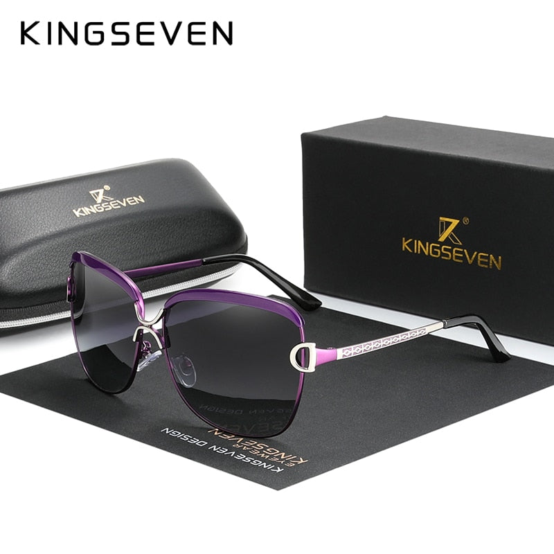 KINGSEVEN  Elegant Gradient Polarized Sunglasses For Women - UV400 Protection