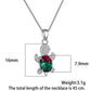 Cute Turtle Blue Purple Oval Zircon Pendant Rainbow Stone  Necklaces