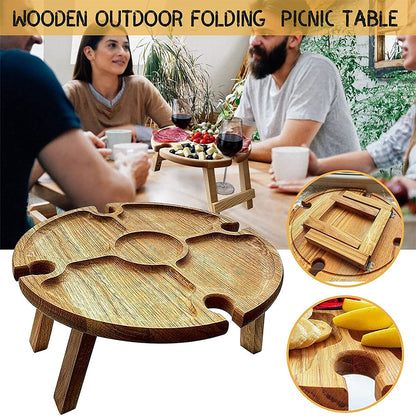 Wooden Foldable Wine Table
