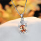 Cute Turtle Blue Purple Oval Zircon Pendant Rainbow Stone  Necklaces