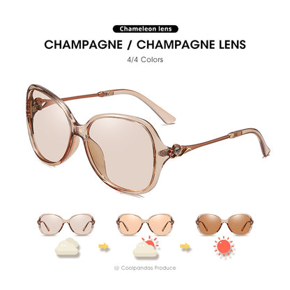 Fashion Oversized Chameleon Photochromic Polarized Sunglasses