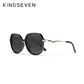 KINGSEVEN Big Frame Polarized Sunglasses For Women With Lightning Shaped Temples - UV400 Protection