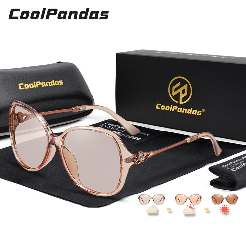 Fashion Oversized Chameleon Photochromic Polarized Sunglasses