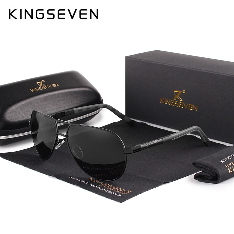 KINGSEVEN Classic Vintage Aluminum Polarized Sunglasses