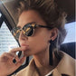 Fashionable Round Metal Frame Sunglasses For Women