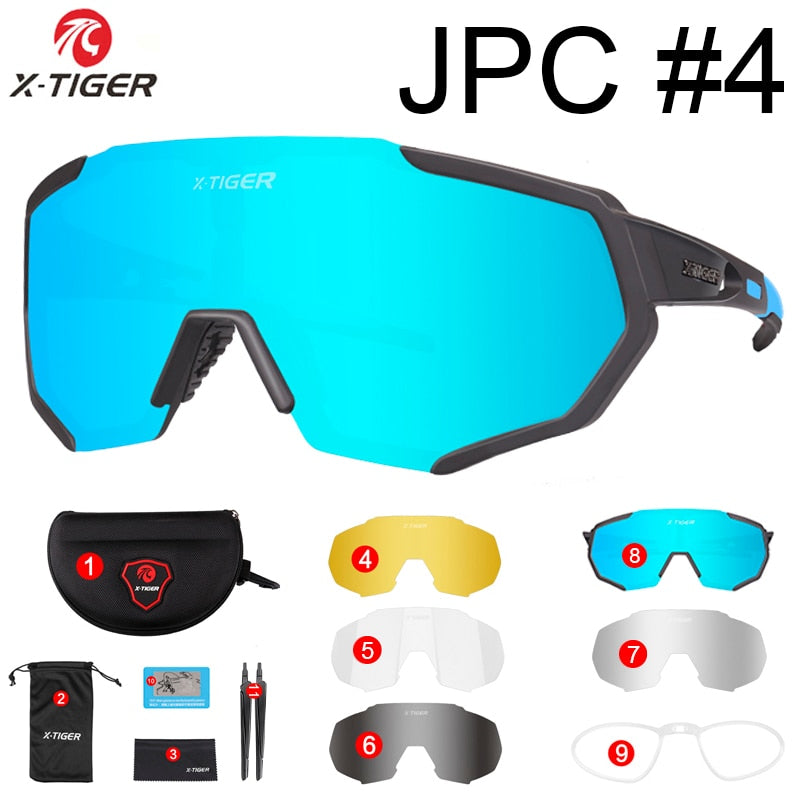 X-TIGER Photochromic Polarized Cycling Sunglasses