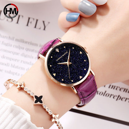 Ultra Thin Luxury Waterproof Leather Band Watch For Women