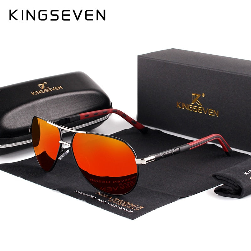 KINGSEVEN Classic Vintage Aluminum Polarized Sunglasses