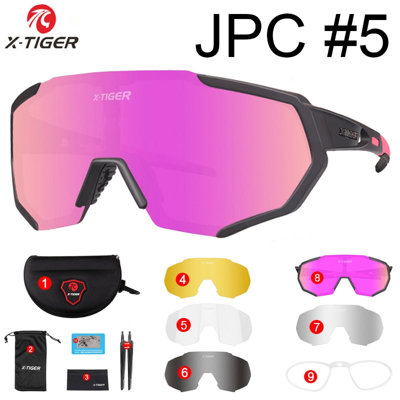 X-TIGER Photochromic Polarized Cycling Sunglasses