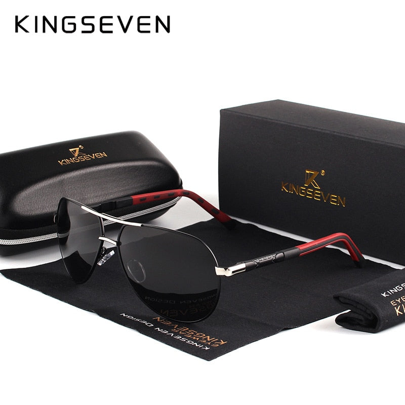 KINGSEVEN Classic Vintage Aluminum Polarized Sunglasses