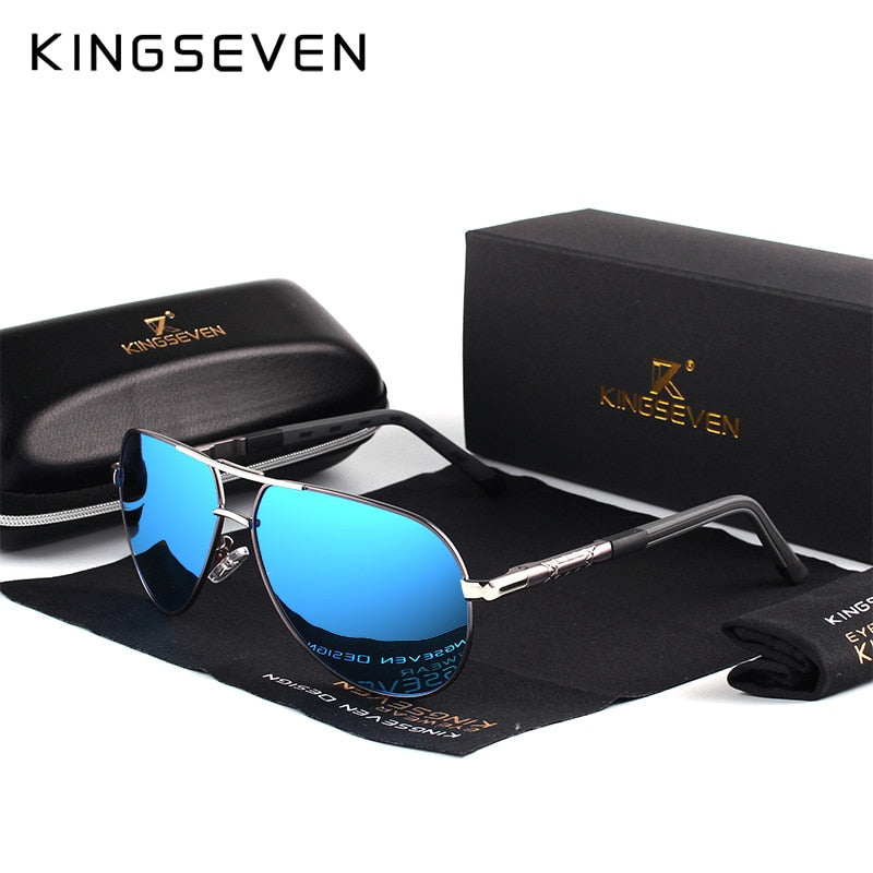 KINGSEVEN Classic Vintage Aluminum Polarized Sunglasses